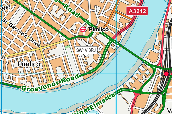 SW1V 3RJ map - OS VectorMap District (Ordnance Survey) SW1V 3RJ map - OS VectorMap District (Ordnance Survey)