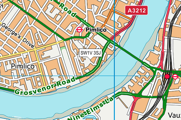 SW1V 3SJ map - OS VectorMap District (Ordnance Survey) SW1V 3SJ map - OS VectorMap District (Ordnance Survey)