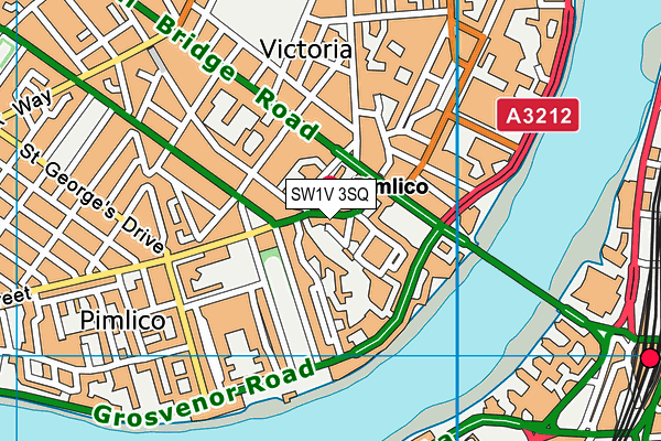 SW1V 3SQ map - OS VectorMap District (Ordnance Survey) SW1V 3SQ map - OS VectorMap District (Ordnance Survey)