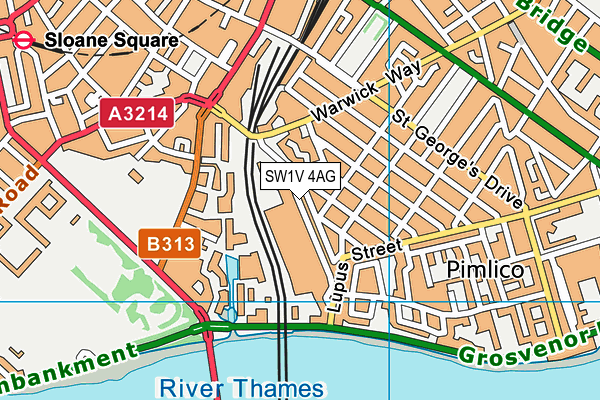 SW1V 4AG map - OS VectorMap District (Ordnance Survey) SW1V 4AG map - OS VectorMap District (Ordnance Survey)