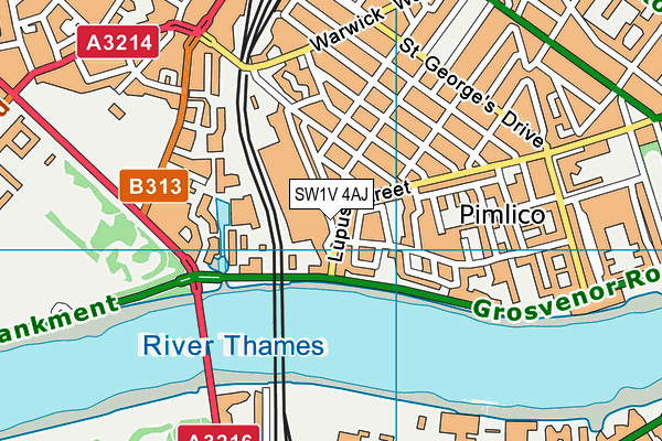 SW1V 4AJ map - OS VectorMap District (Ordnance Survey) SW1V 4AJ map - OS VectorMap District (Ordnance Survey)
