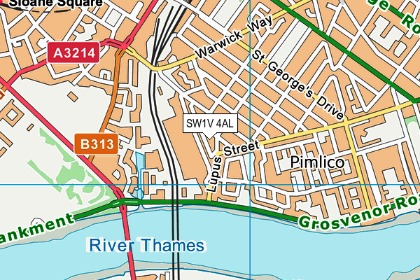 SW1V 4AL map - OS VectorMap District (Ordnance Survey) SW1V 4AL map - OS VectorMap District (Ordnance Survey)