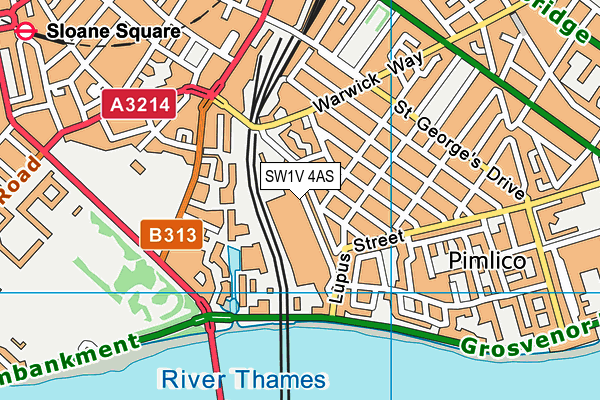 SW1V 4AS map - OS VectorMap District (Ordnance Survey) SW1V 4AS map - OS VectorMap District (Ordnance Survey)