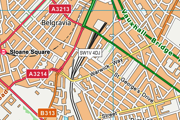 SW1V 4DJ map - OS VectorMap District (Ordnance Survey) SW1V 4DJ map - OS VectorMap District (Ordnance Survey)
