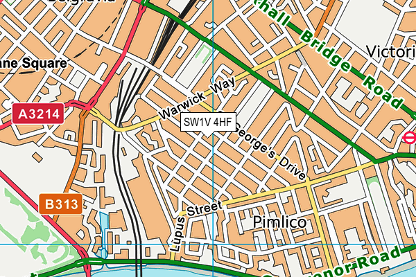 SW1V 4HF map - OS VectorMap District (Ordnance Survey) SW1V 4HF map - OS VectorMap District (Ordnance Survey)