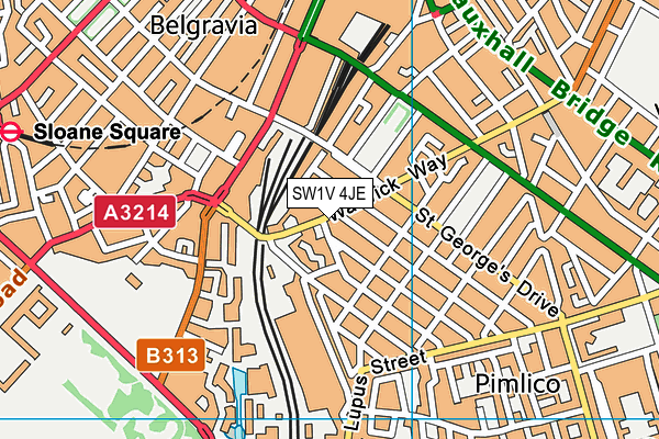 SW1V 4JE map - OS VectorMap District (Ordnance Survey) SW1V 4JE map - OS VectorMap District (Ordnance Survey)