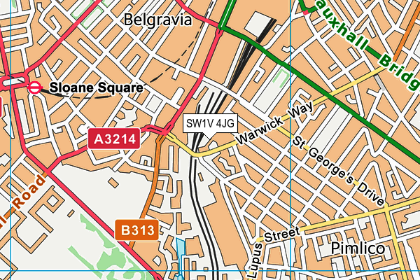 SW1V 4JG map - OS VectorMap District (Ordnance Survey) SW1V 4JG map - OS VectorMap District (Ordnance Survey)
