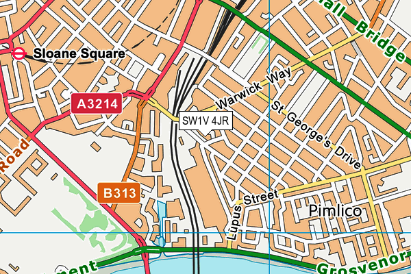 SW1V 4JR map - OS VectorMap District (Ordnance Survey)