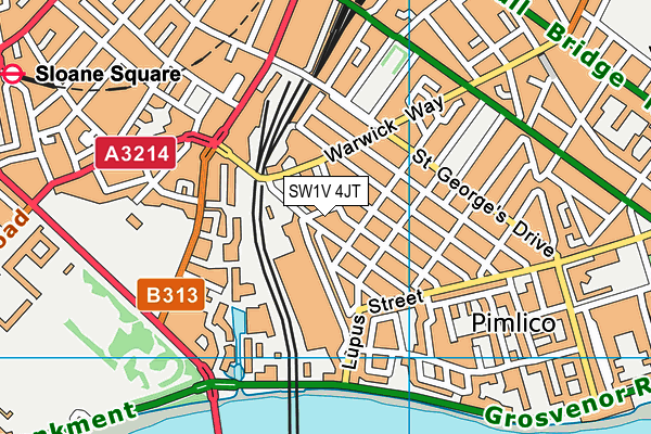 SW1V 4JT map - OS VectorMap District (Ordnance Survey) SW1V 4JT map - OS VectorMap District (Ordnance Survey)