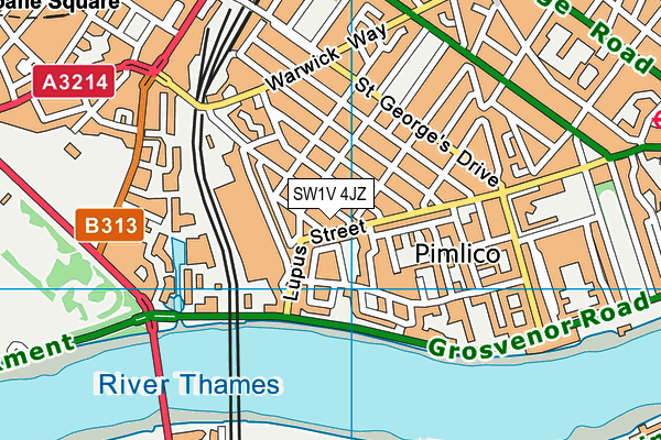 SW1V 4JZ map - OS VectorMap District (Ordnance Survey) SW1V 4JZ map - OS VectorMap District (Ordnance Survey)