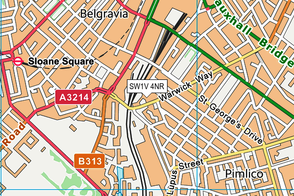 SW1V 4NR map - OS VectorMap District (Ordnance Survey) SW1V 4NR map - OS VectorMap District (Ordnance Survey)