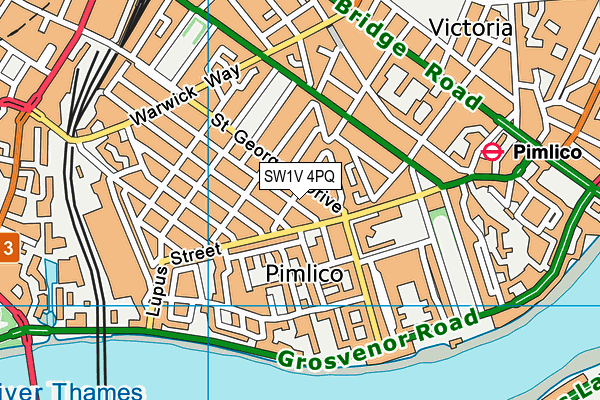 SW1V 4PQ map - OS VectorMap District (Ordnance Survey) SW1V 4PQ map - OS VectorMap District (Ordnance Survey)