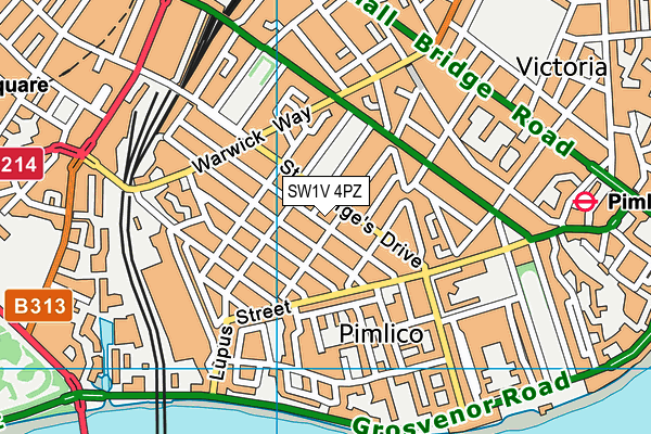 SW1V 4PZ map - OS VectorMap District (Ordnance Survey) SW1V 4PZ map - OS VectorMap District (Ordnance Survey)