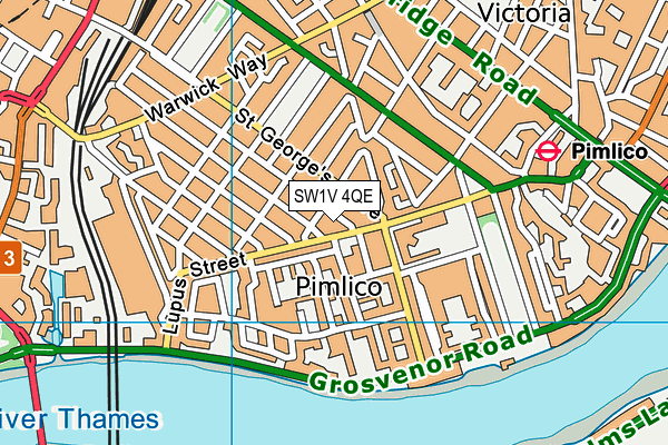 SW1V 4QE map - OS VectorMap District (Ordnance Survey) SW1V 4QE map - OS VectorMap District (Ordnance Survey)