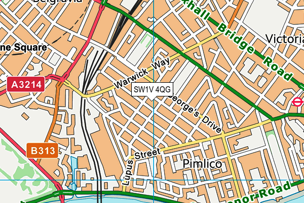 SW1V 4QG map - OS VectorMap District (Ordnance Survey) SW1V 4QG map - OS VectorMap District (Ordnance Survey)