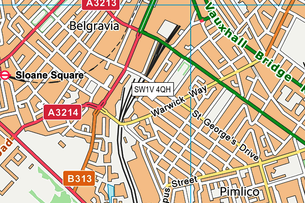 SW1V 4QH map - OS VectorMap District (Ordnance Survey) SW1V 4QH map - OS VectorMap District (Ordnance Survey)