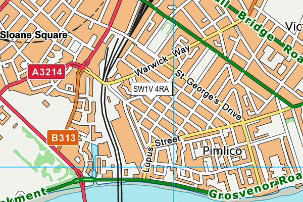 SW1V 4RA map - OS VectorMap District (Ordnance Survey) SW1V 4RA map - OS VectorMap District (Ordnance Survey)