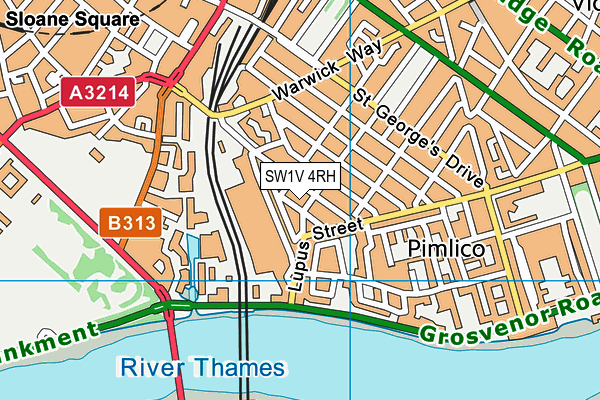 SW1V 4RH map - OS VectorMap District (Ordnance Survey) SW1V 4RH map - OS VectorMap District (Ordnance Survey)