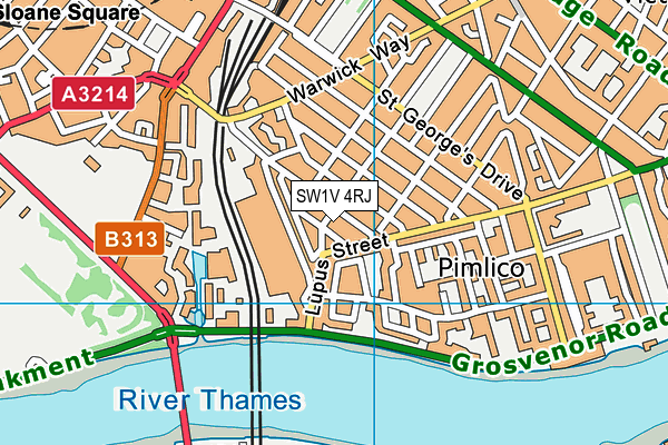 SW1V 4RJ map - OS VectorMap District (Ordnance Survey) SW1V 4RJ map - OS VectorMap District (Ordnance Survey)
