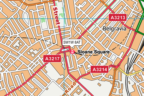 SW1W 8AT map - OS VectorMap District (Ordnance Survey) SW1W 8AT map - OS VectorMap District (Ordnance Survey)