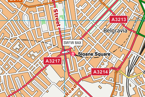 SW1W 8AX map - OS VectorMap District (Ordnance Survey)