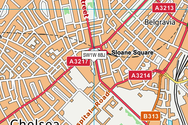 SW1W 8BJ map - OS VectorMap District (Ordnance Survey) SW1W 8BJ map - OS VectorMap District (Ordnance Survey)