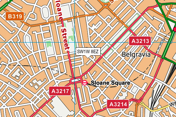 SW1W 8EZ map - OS VectorMap District (Ordnance Survey) SW1W 8EZ map - OS VectorMap District (Ordnance Survey)