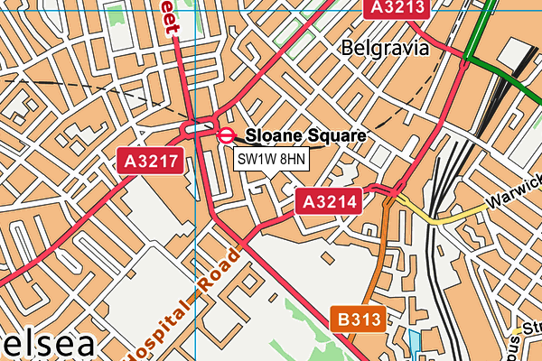 SW1W 8HN map - OS VectorMap District (Ordnance Survey) SW1W 8HN map - OS VectorMap District (Ordnance Survey)