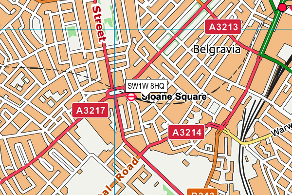SW1W 8HQ map - OS VectorMap District (Ordnance Survey) SW1W 8HQ map - OS VectorMap District (Ordnance Survey)