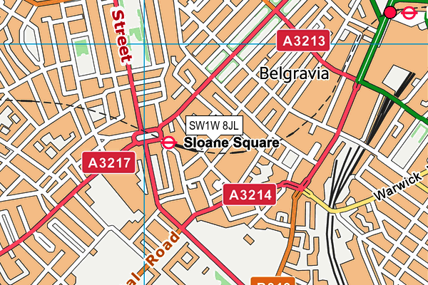 SW1W 8JL map - OS VectorMap District (Ordnance Survey) SW1W 8JL map - OS VectorMap District (Ordnance Survey)