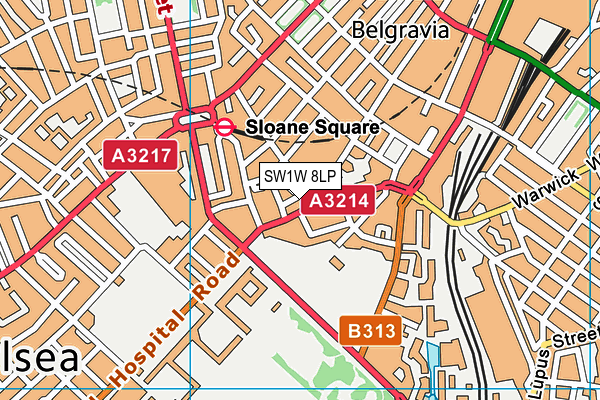SW1W 8LP map - OS VectorMap District (Ordnance Survey) SW1W 8LP map - OS VectorMap District (Ordnance Survey)