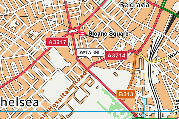 SW1W 8NL map - OS VectorMap District (Ordnance Survey) SW1W 8NL map - OS VectorMap District (Ordnance Survey)