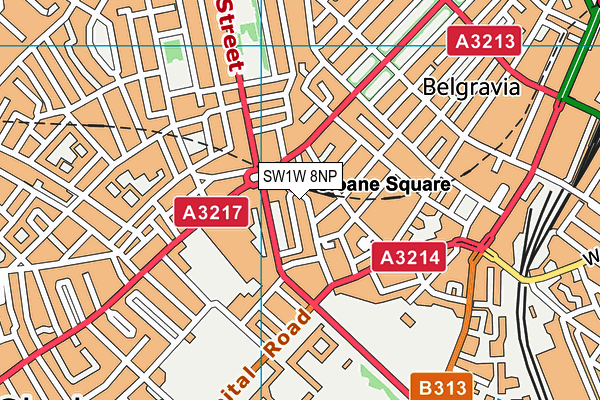 SW1W 8NP map - OS VectorMap District (Ordnance Survey) SW1W 8NP map - OS VectorMap District (Ordnance Survey)