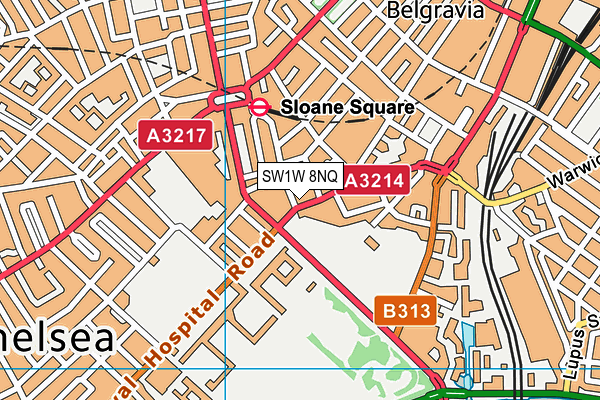 SW1W 8NQ map - OS VectorMap District (Ordnance Survey) SW1W 8NQ map - OS VectorMap District (Ordnance Survey)