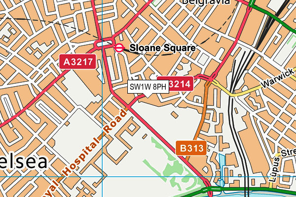 SW1W 8PH map - OS VectorMap District (Ordnance Survey) SW1W 8PH map - OS VectorMap District (Ordnance Survey)
