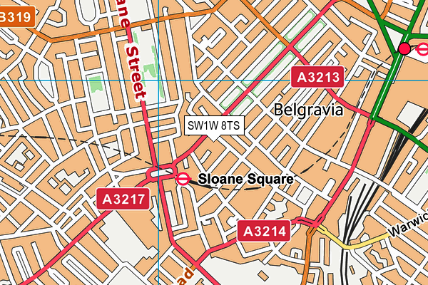 SW1W 8TS map - OS VectorMap District (Ordnance Survey) SW1W 8TS map - OS VectorMap District (Ordnance Survey)