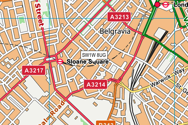 SW1W 8UG map - OS VectorMap District (Ordnance Survey) SW1W 8UG map - OS VectorMap District (Ordnance Survey)