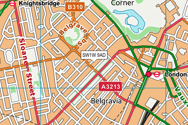 SW1W 9AD map - OS VectorMap District (Ordnance Survey) SW1W 9AD map - OS VectorMap District (Ordnance Survey)