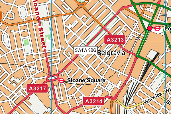 SW1W 9BG map - OS VectorMap District (Ordnance Survey) SW1W 9BG map - OS VectorMap District (Ordnance Survey)