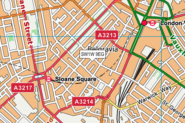 SW1W 9EG map - OS VectorMap District (Ordnance Survey) SW1W 9EG map - OS VectorMap District (Ordnance Survey)