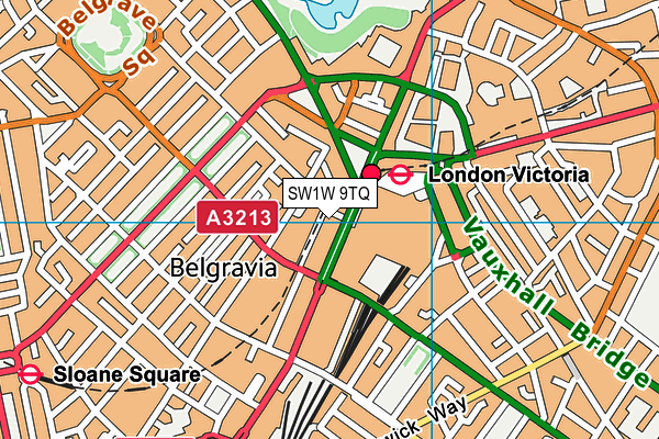 SW1W 9TQ map - OS VectorMap District (Ordnance Survey) SW1W 9TQ map - OS VectorMap District (Ordnance Survey)