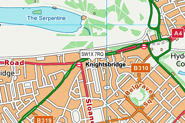 SW1X 7RQ map - OS VectorMap District (Ordnance Survey) SW1X 7RQ map - OS VectorMap District (Ordnance Survey)