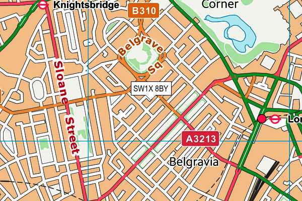 SW1X 8BY map - OS VectorMap District (Ordnance Survey) SW1X 8BY map - OS VectorMap District (Ordnance Survey)