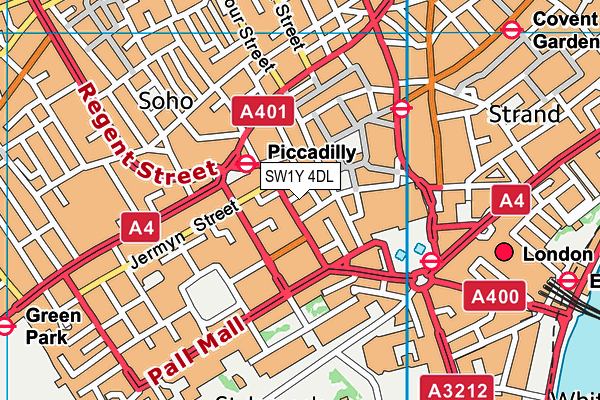 SW1Y 4DL map - OS VectorMap District (Ordnance Survey) SW1Y 4DL map - OS VectorMap District (Ordnance Survey)