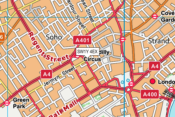 SW1Y 4EX map - OS VectorMap District (Ordnance Survey) SW1Y 4EX map - OS VectorMap District (Ordnance Survey)
