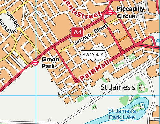 SW1Y 4JY map - OS VectorMap District (Ordnance Survey) SW1Y 4JY map - OS VectorMap District (Ordnance Survey)