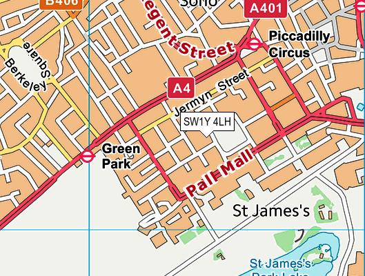 SW1Y 4LH map - OS VectorMap District (Ordnance Survey) SW1Y 4LH map - OS VectorMap District (Ordnance Survey)