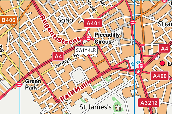 SW1Y 4LR map - OS VectorMap District (Ordnance Survey) SW1Y 4LR map - OS VectorMap District (Ordnance Survey)