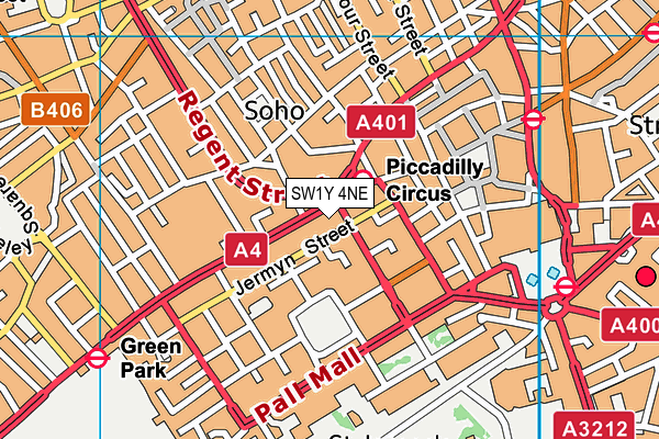SW1Y 4NE map - OS VectorMap District (Ordnance Survey) SW1Y 4NE map - OS VectorMap District (Ordnance Survey)