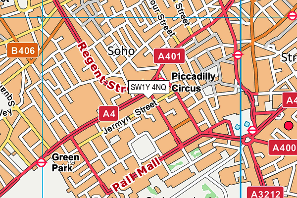 SW1Y 4NQ map - OS VectorMap District (Ordnance Survey) SW1Y 4NQ map - OS VectorMap District (Ordnance Survey)
